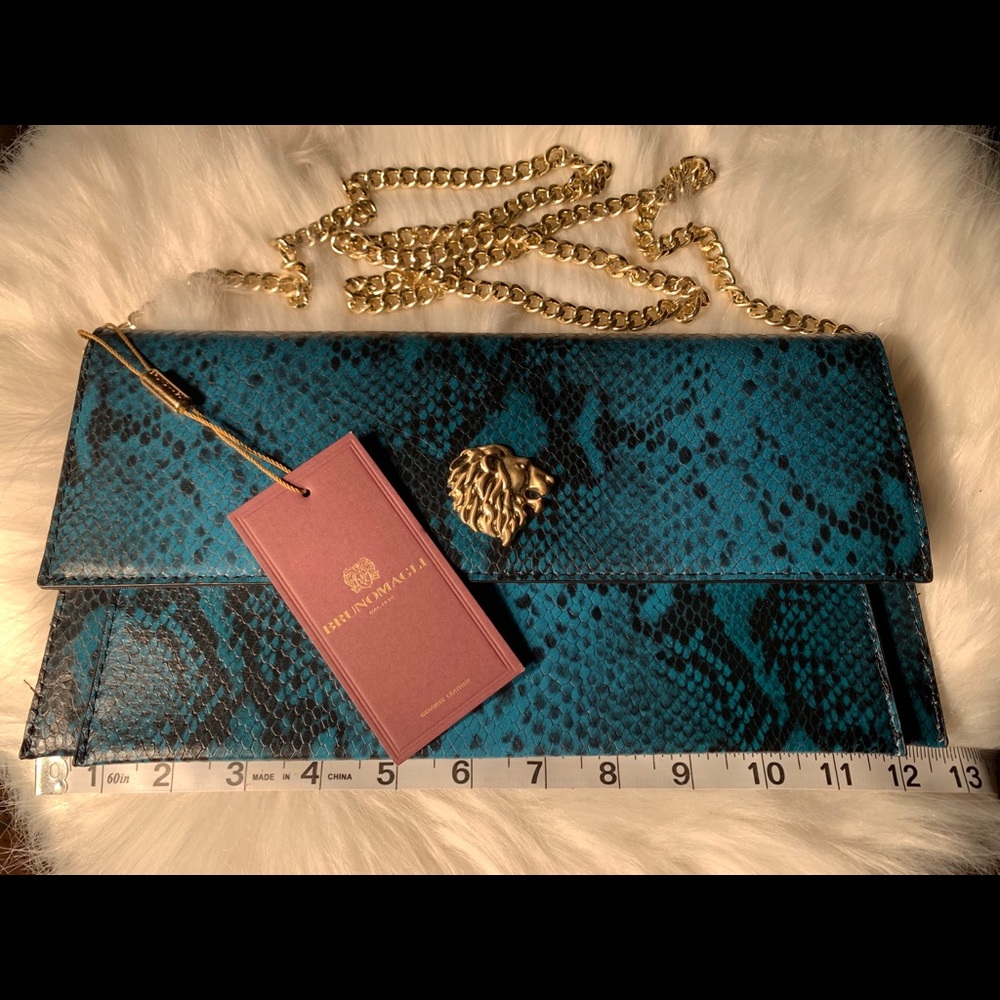 NWT Authentic Bruno Magli Magdalena Clutch Bag